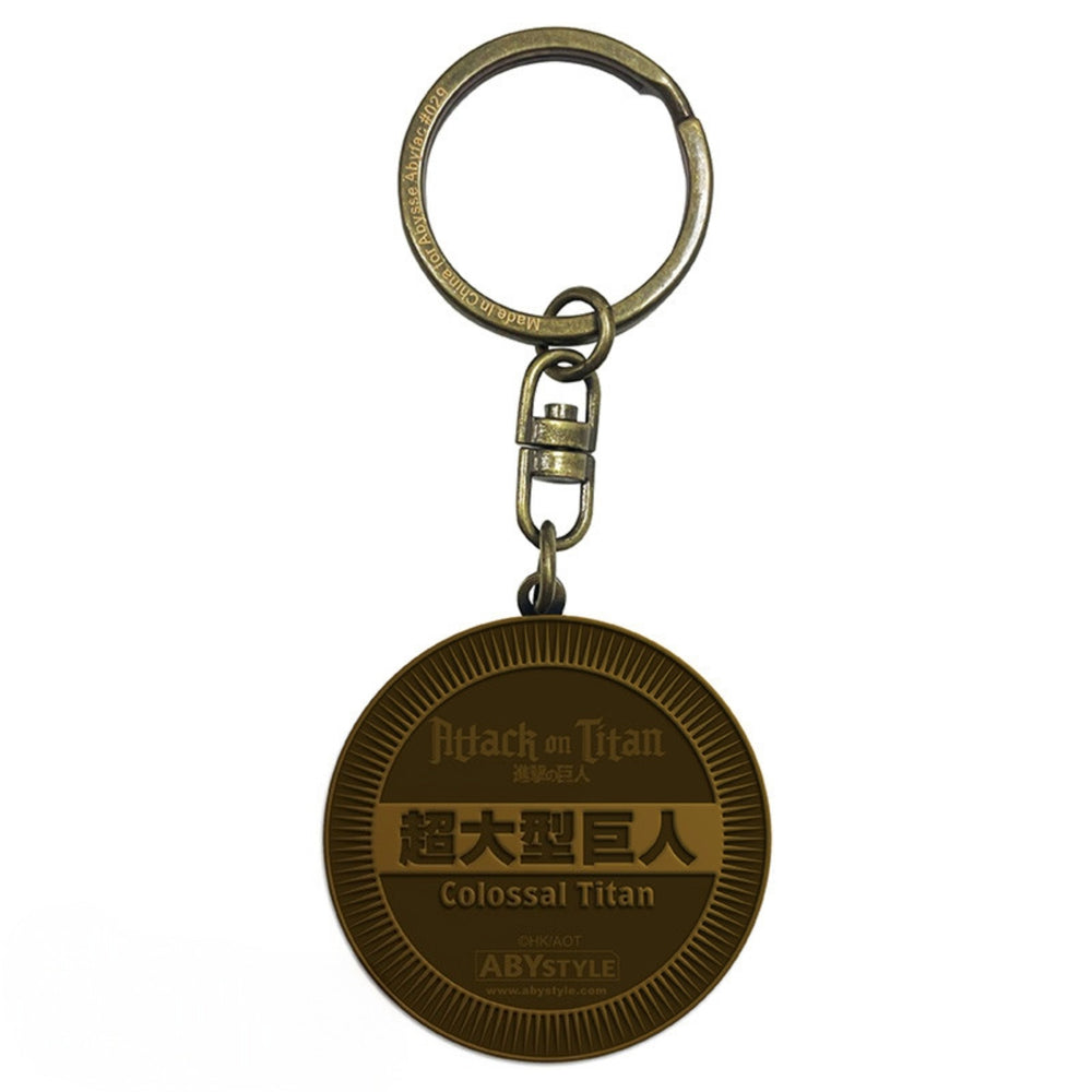 ABYstyle Attack on Titan Colossal Titan Medallion Metal Keychain