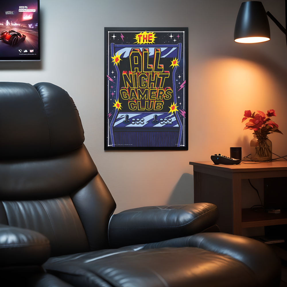 GB Posters The All Night Gamers Club 61 x 91.5cm Maxi Poster