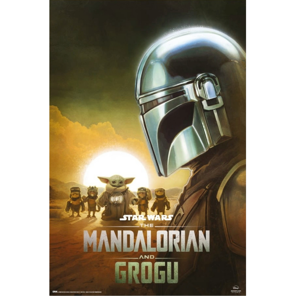Erik Star Wars The Mandalorian & Grogu Din Djarin 61 x 91.5cm Maxi Poster