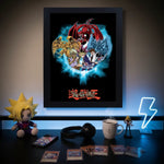 GB Posters Yu-Gi-Oh! Key Characters Blue 30 x 40cm Framed Collector Print