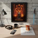 GB Posters Meow Shall Not Pass 30 x 40cm Framed Collector Print