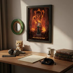 GB Posters Meow Shall Not Pass 30 x 40cm Framed Collector Print