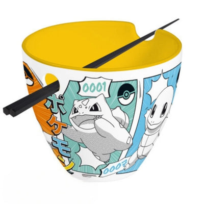 ABYstyle Pokémon Starters Manga Ramen Bowl With Chopsticks