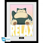 GB eye Pok�mon Snorlax  30 x 40cm Framed Collector Print