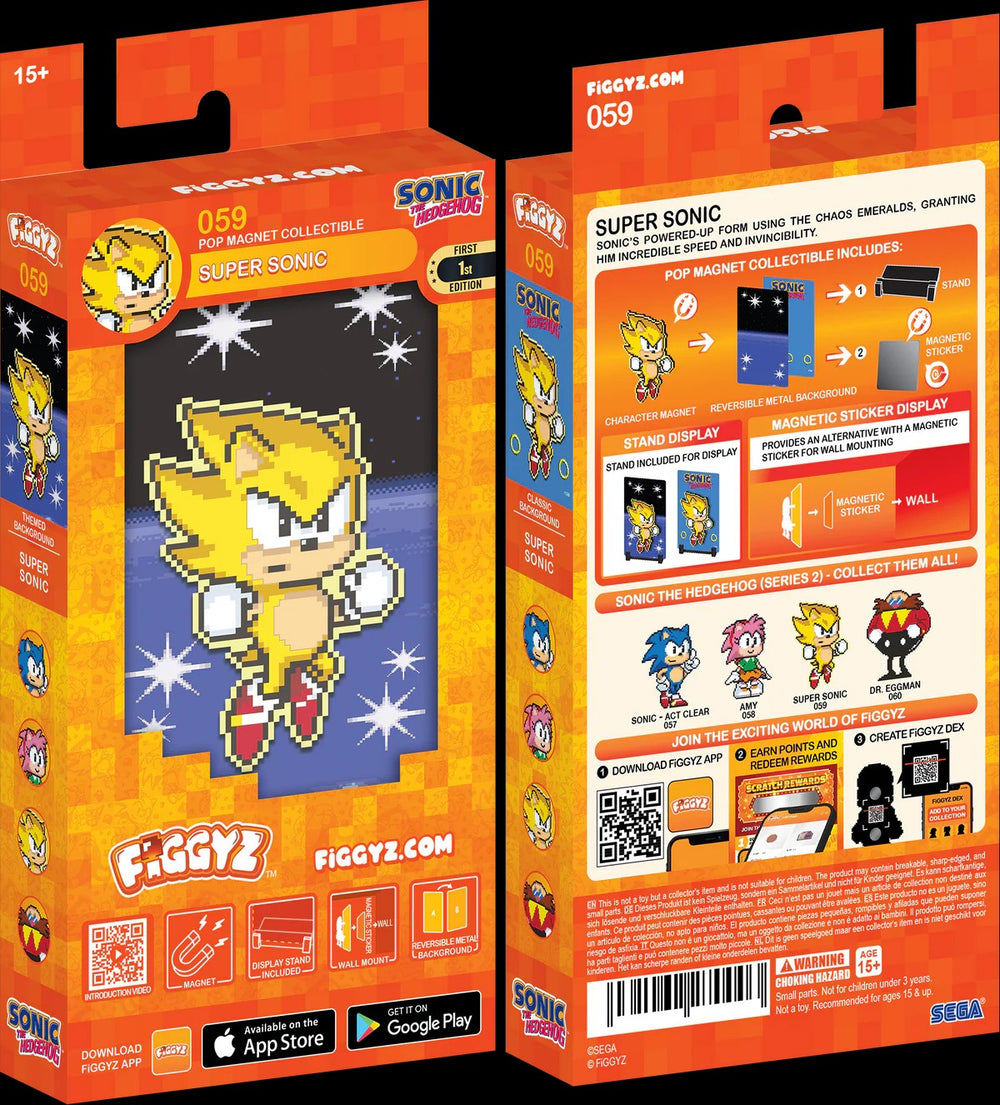 FiGGYZ Sonic the Hedgehog Super Sonic 11cm Collectible Pop Magnet