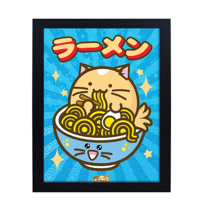 Fuzzballs Ramen Bowl 30 x 40cm Framed Collector Print
