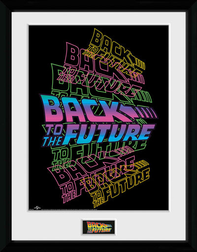 GB eye Back To The Future Neon 30 x 40cm Framed Collector Print