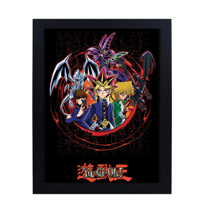 Yu-Gi-Oh! Key Characters Red 30 x 40cm Framed Collector Print