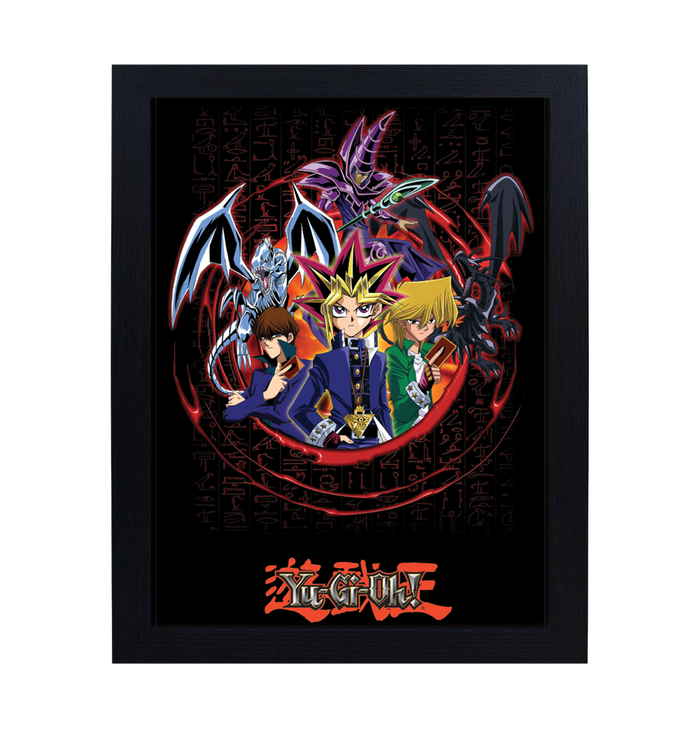 Yu-Gi-Oh! Key Characters Red 30 x 40cm Framed Collector Print