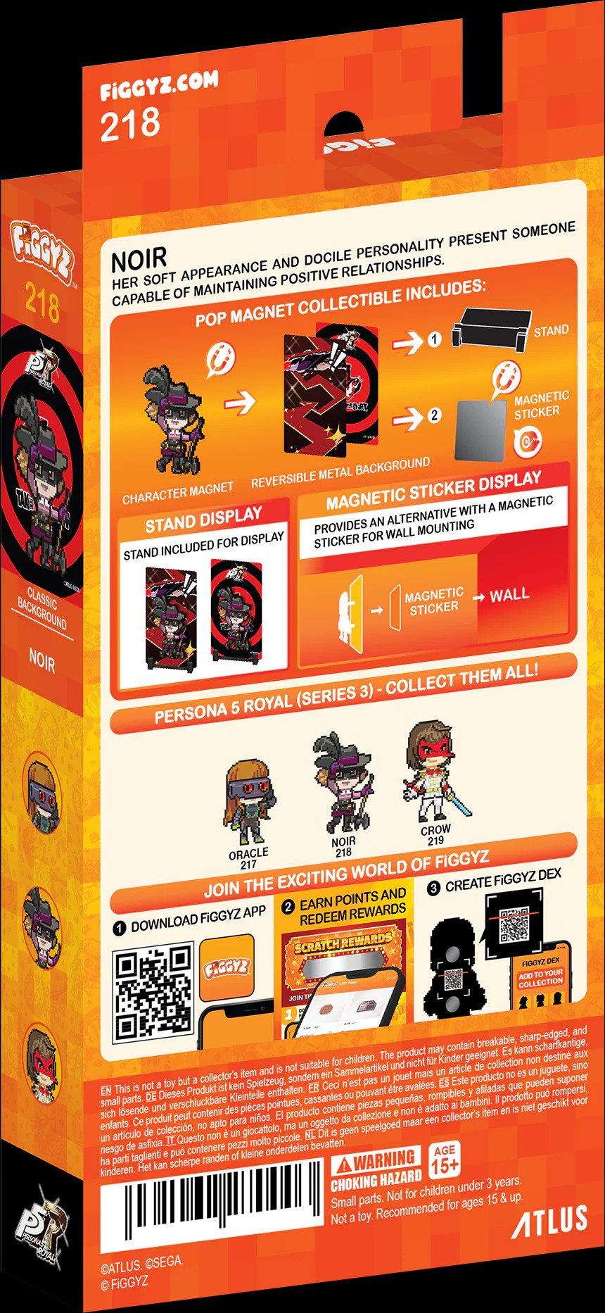 FiGGYZ Persona 5 Noir 11cm Collectible Pop Magnet
