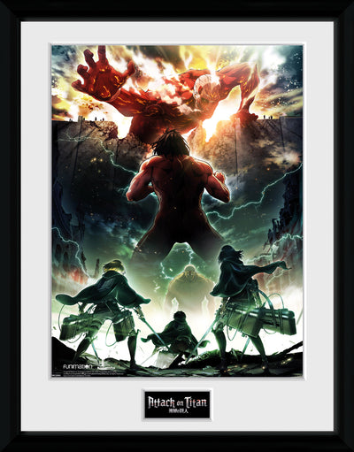 GB eye Attack On Titan Key Art  30 x 40cm Framed Collector Print