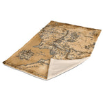 THE LORD OF  THE RINGS Cozy Blanket  Middle Earth Map