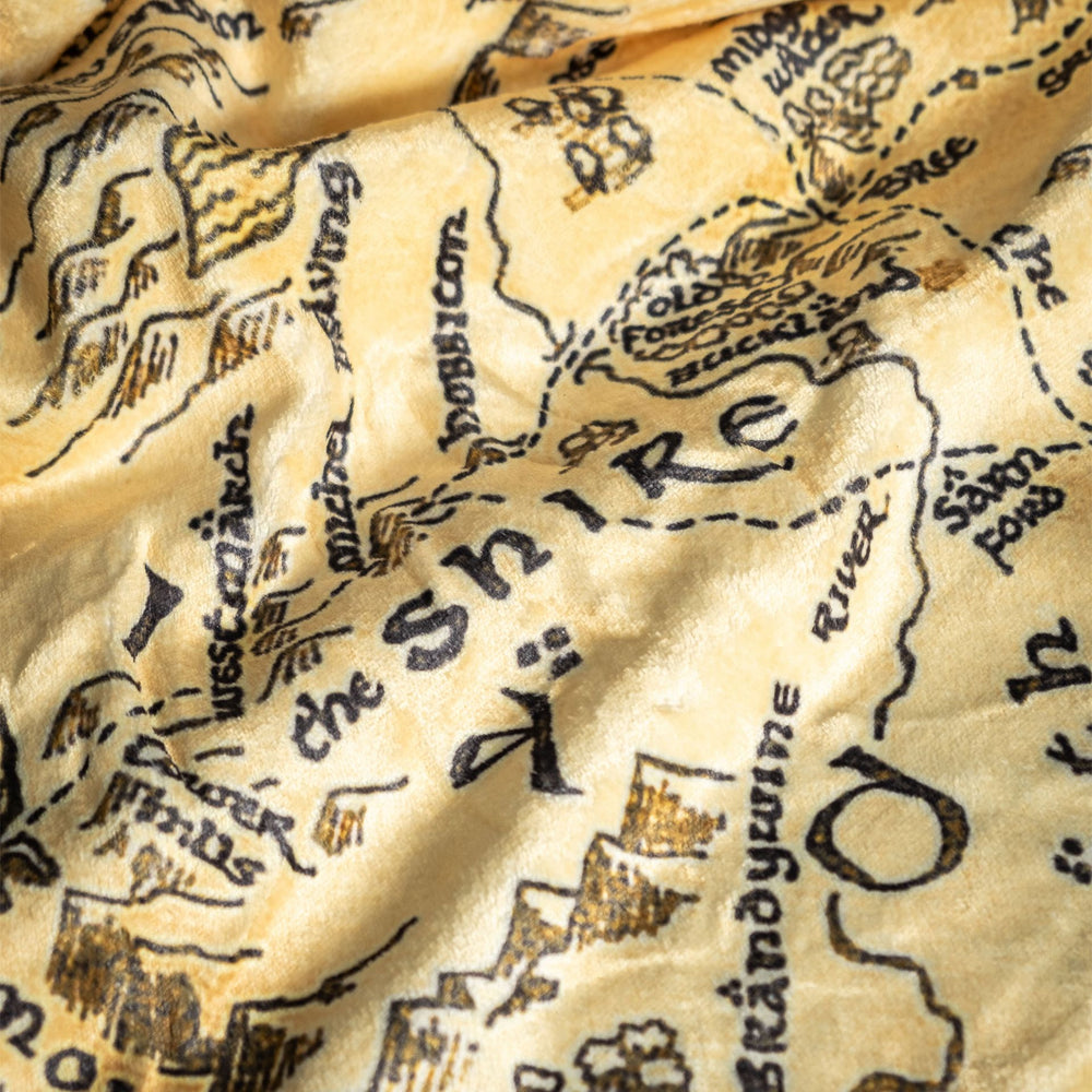 THE LORD OF  THE RINGS Cozy Blanket  Middle Earth Map