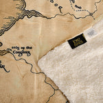 THE LORD OF  THE RINGS Cozy Blanket  Middle Earth Map