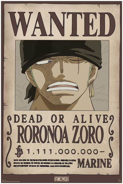 GB eye One Piece Wanted Zoro Wano 61 x 91.5cm Maxi Poster