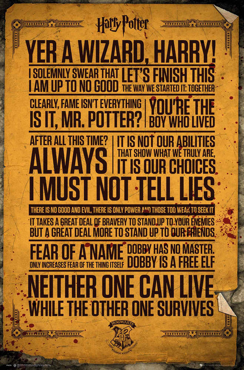 GB eye Harry Potter Poster Quotes 61 x 91.5cm Maxi Poster