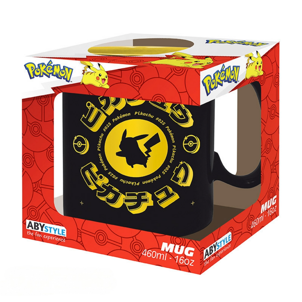 Pokémon Pikachu Black Icon Large Mug