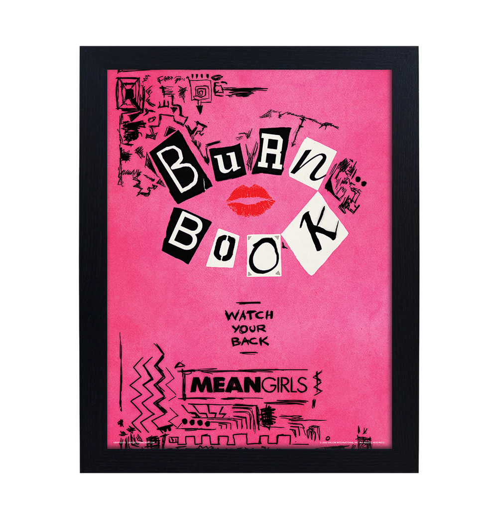 Gb POsterMean Girls Burn Book 30 x 40 Collector Framed Print