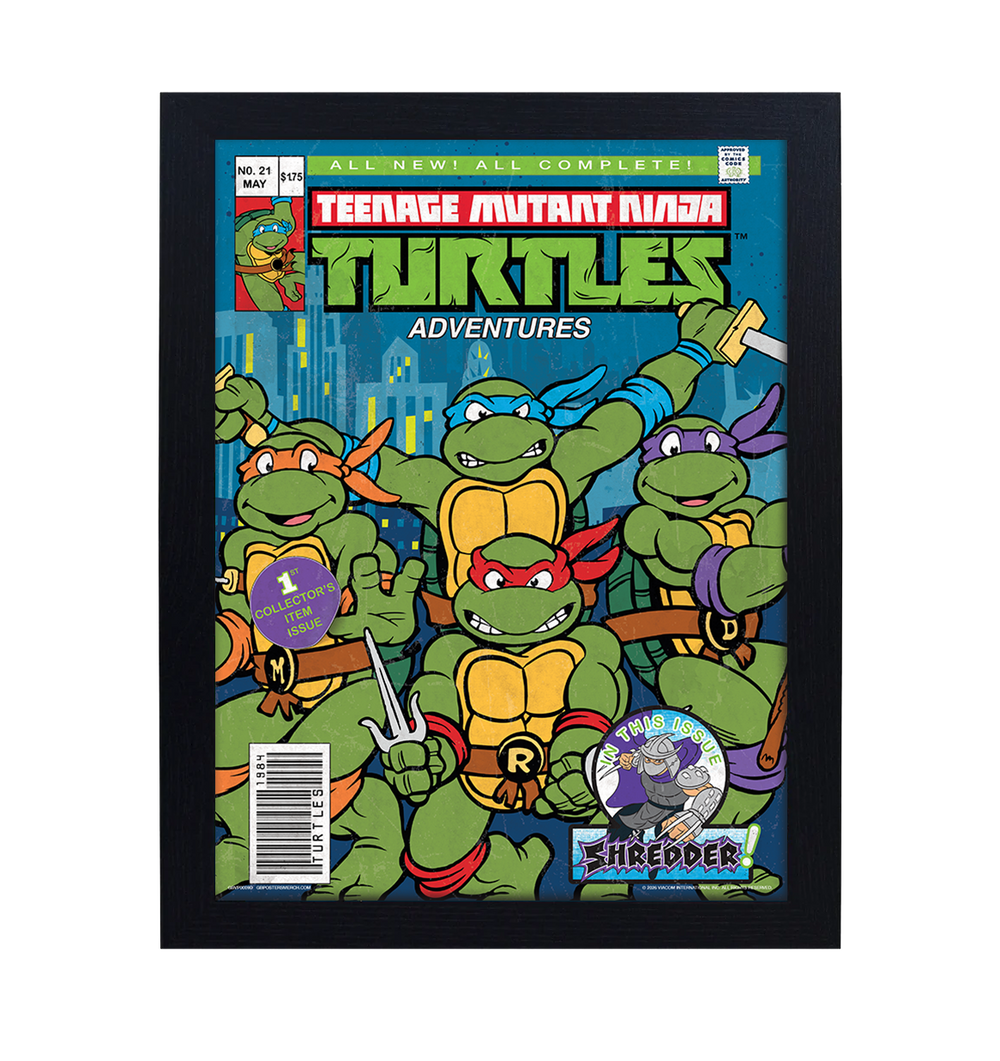 GB Posters Teenage Mutant Ninja Turtles Comic 30 x 40 Collector Framed Print