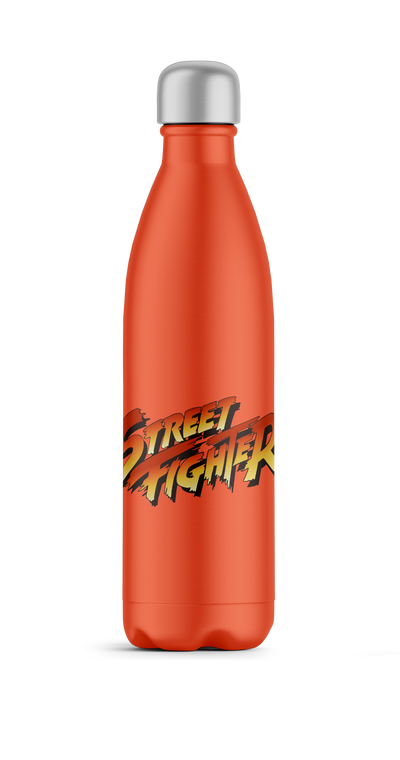 GB Posters Street Fighter Orange Logo 500ml Stainless Steel Bottle