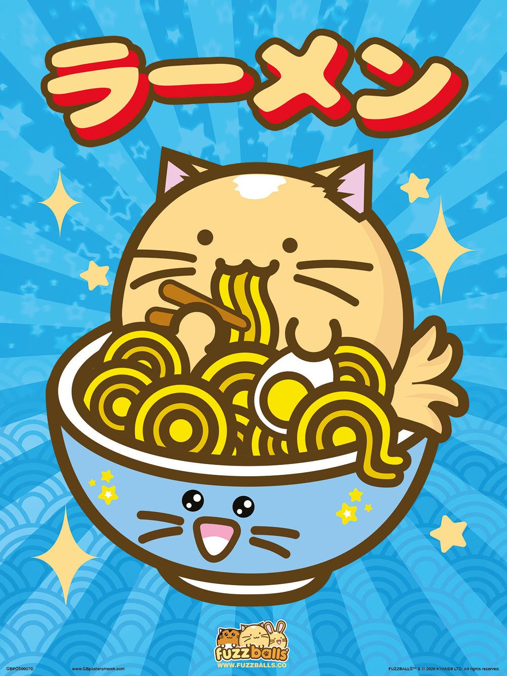Fuzzballs Ramen Bowl 30 x 40cm Collector Print