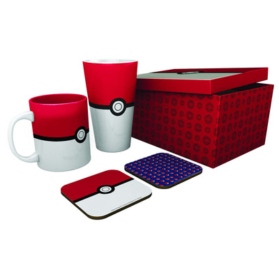 GB eye Pok�mon Pokeball Mug, 400ml Glass & 2 Coasters Collectable Gift Box