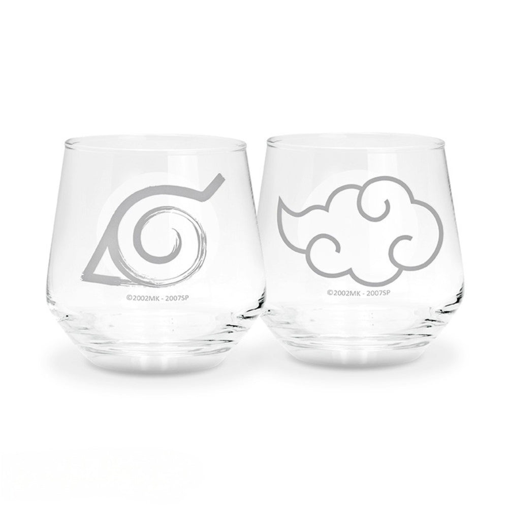Naruto Konoha & Akatsuki - 2 Glass Set