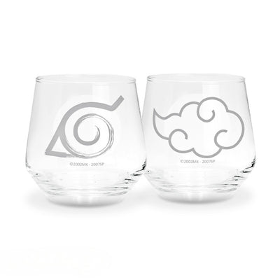 Naruto Konoha & Akatsuki - 2 Glass Set