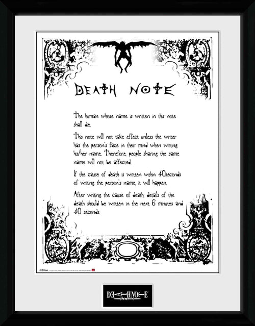 GB eye Death Note Death Note 30 x 40cm Framed Collector Print