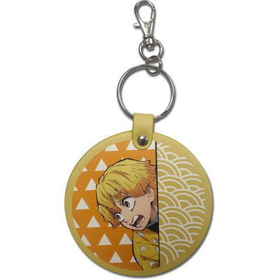 Demon Slayer Zenitsu Agatsuma Circle PU Keychain