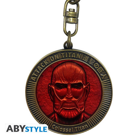 ATTACK ON TITAN  Colossal Titan Medallion  Keychain