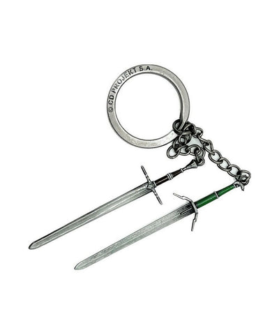 The Witcher 3 Geralt Two Swords Metal Keychain