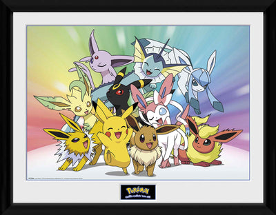 GB eye Pok�mon Eevee  30 x 40cm Framed Collector Print