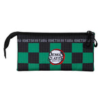 Karactermania Demon Slayer Akushon Triple Pencil Case - Green/Black