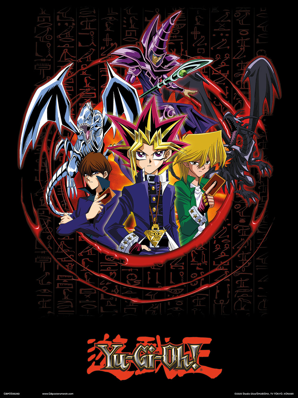 Yu-Gi-Oh! Key Characters Red 30 x 40cm Collector Print