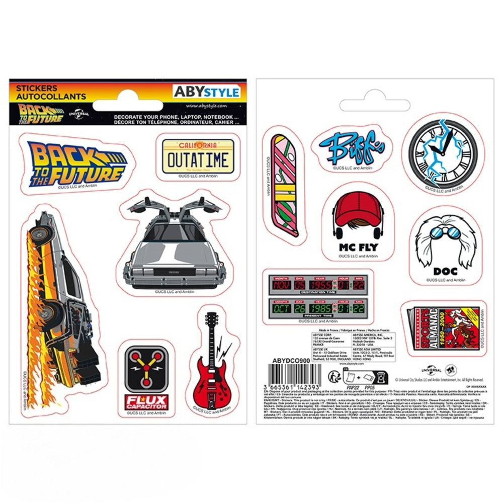 ABYstyle Back To The Future Time Travel 2 Sheet Sticker Set