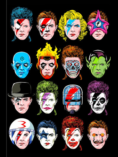 Erik Butcher Billy Floating Heads of David Bowie 61 x 91.5cm Maxi Poster