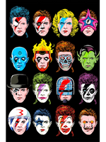 Erik Butcher Billy Floating Heads of David Bowie 61 x 91.5cm Maxi Poster