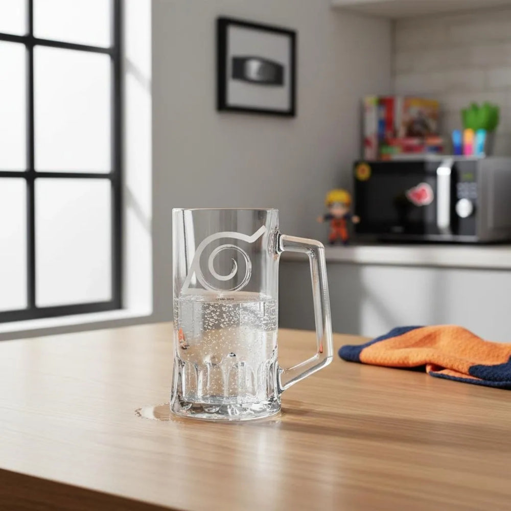 Naruto Konoha 500ml Glass Tankard