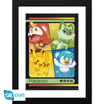 GB eye Pokemon Scarlet & Violet Starters 30 x 40cm Framed Collector Print