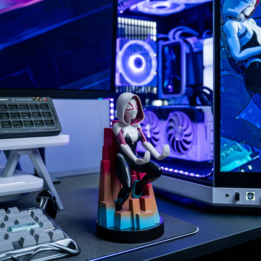 Cable Guys Originals Marvel Spider-Man Ghost-Spider Controller Holder and Phone Stand