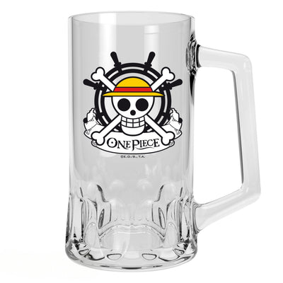 One Piece Luffy Skull 500ml Glass Tankard