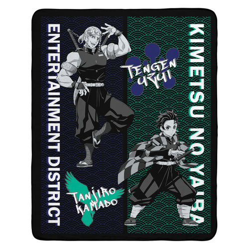 ABYstyle Demon Slayer Tanjiro & Tengen Blanket