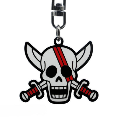 One Piece Skull Shanks Metal Keychain