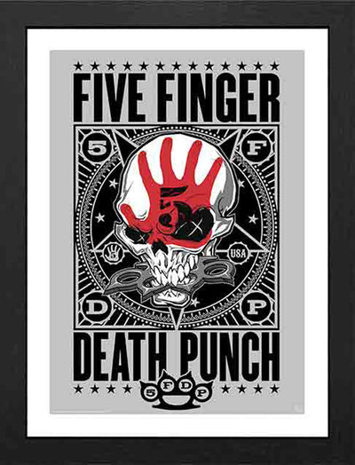 GB eye Five Finger Death Punch Punchagram 30 x 40cm Framed Collector Print