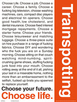 Trainspotting Quotes 30 x 40cm Collector Print