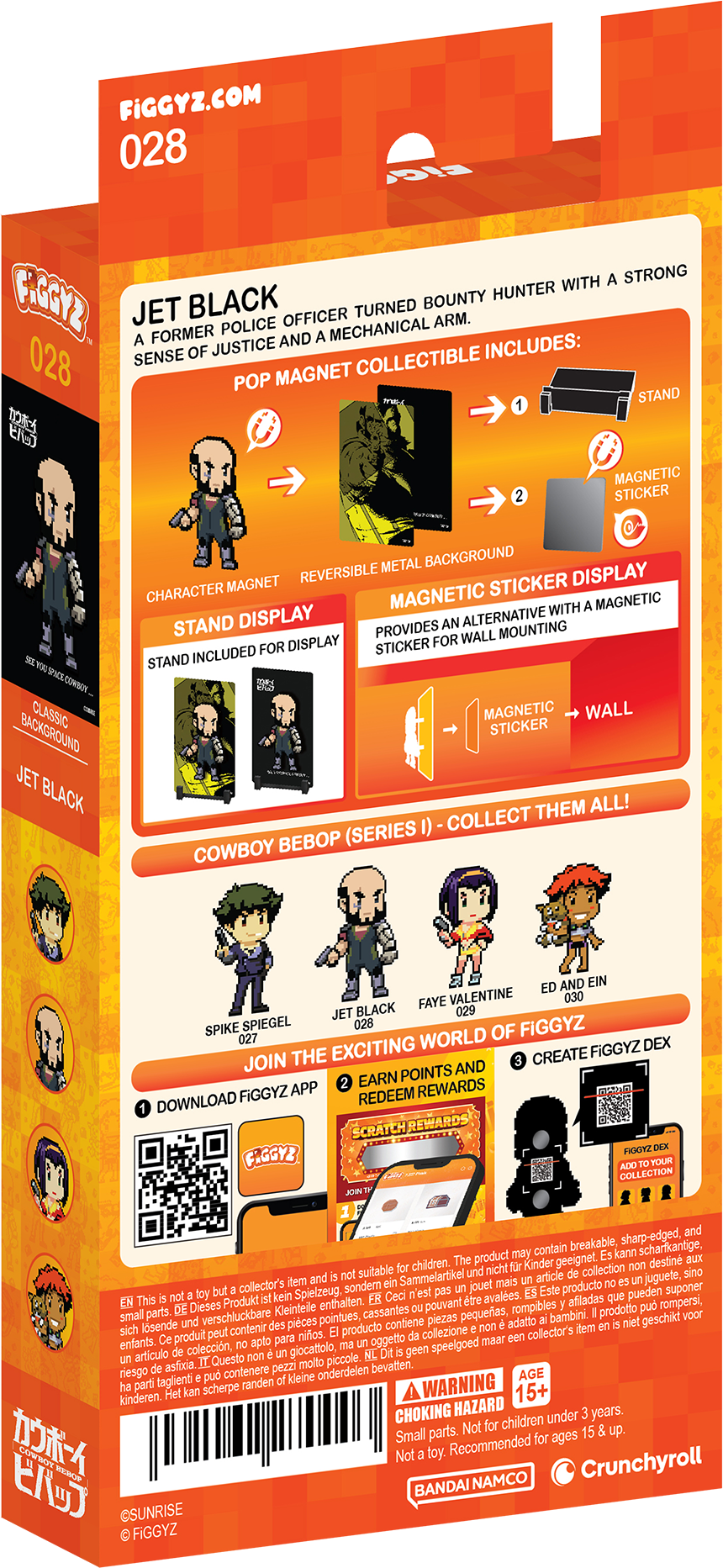 FiGGYZ Cowboy Bebop Jet Black 11cm Collectible Pop Magnet