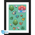 POKEMON - Framed print "Pixel Art"(30x40)