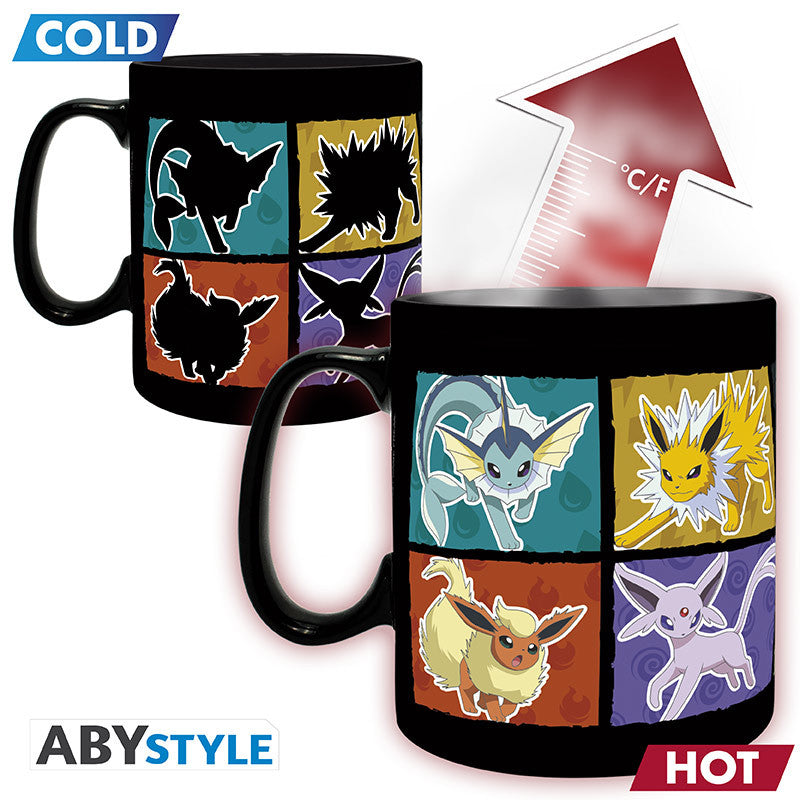 POKEMON - Mug Heat Change - 460ml - Eevee x2