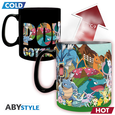 POKEMON - Mug Heat Change - 460ml - "Gotta catch em all" card x2